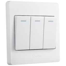 公牛三開單控帶熒光墻壁開關G07K311Y 夜間照明的貼心伴侶